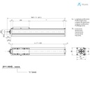 Alusic linear actuator 811.HHS, screw transmission,bearing guides size 15, 90x90 profile