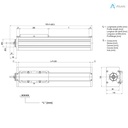 Alusic linear actuator 811.THHS, screw transmission, ball bearing guides size 15, 90x195 profile
