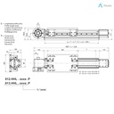 Alusic linear actuator 812.HHL.P/813.HHL.P, self-aligning toothed belt ball, bearing drive size 20, 90x90 profile 10 grove shaft