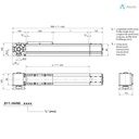 Alusic self-aligning linear actuator 811.HHW, ø10 rollers, The axis has a 90x90 profile