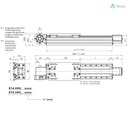 Alusic self-aligning linear actuators 814.HHL/815.HHL, ball bearing guides size 20, 90x180 profile