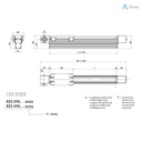 Alusic self-aligning linear actuators 822.VHL/823.VHL, ball bearing guides size 25, 135x225 profile