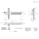 Alusic self-aligning linear actuators 828.HHL.L/829.HHL.L, ball bearing guides size 25 (x) and 20 (z), 135x225 and 90x180 profiles