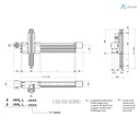 Alusic self-aligning linear actuators 830.HHL.L/831.HHL.L, ball bearing guides size 25 (x) and 20 (z), 135x225 and 90x180 profiles