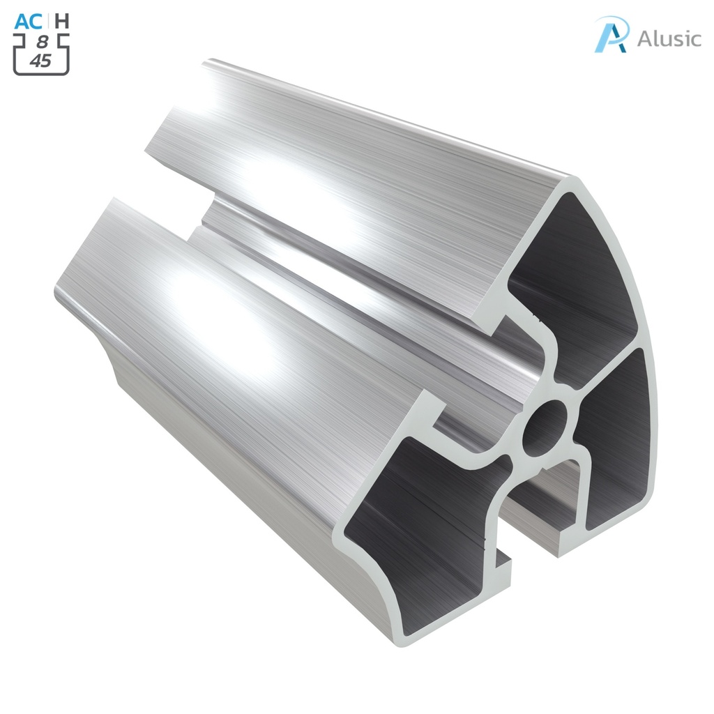 Alusic Aluminium Profile, 45x45 mm, 45°radius