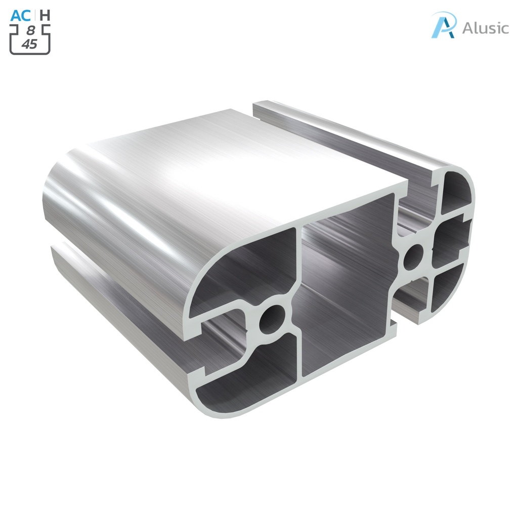 Alusic Aluminium Profile, 45x45 mm, rounded