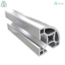 Alusic Aluminium Profile, 30x30 mm, round