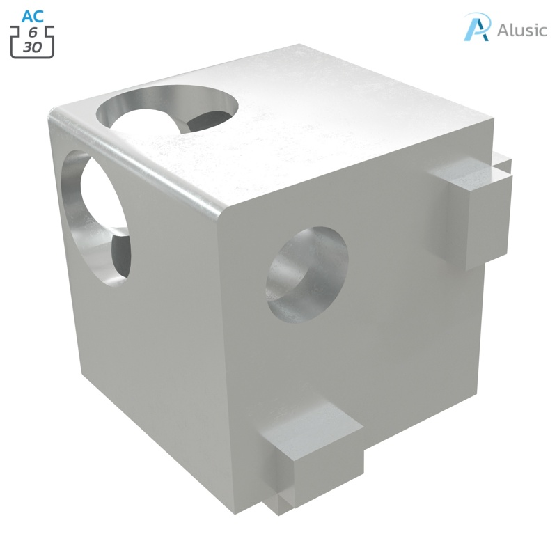 Alusic Cubic connector 3d