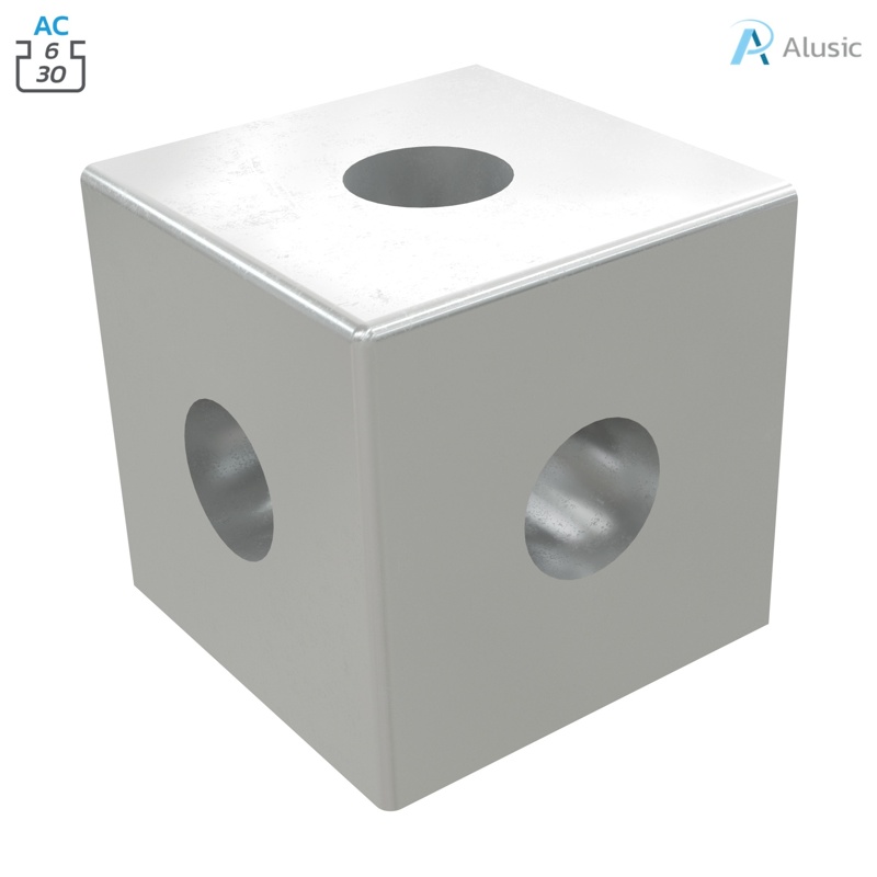 Alusic Cubic connector 3d