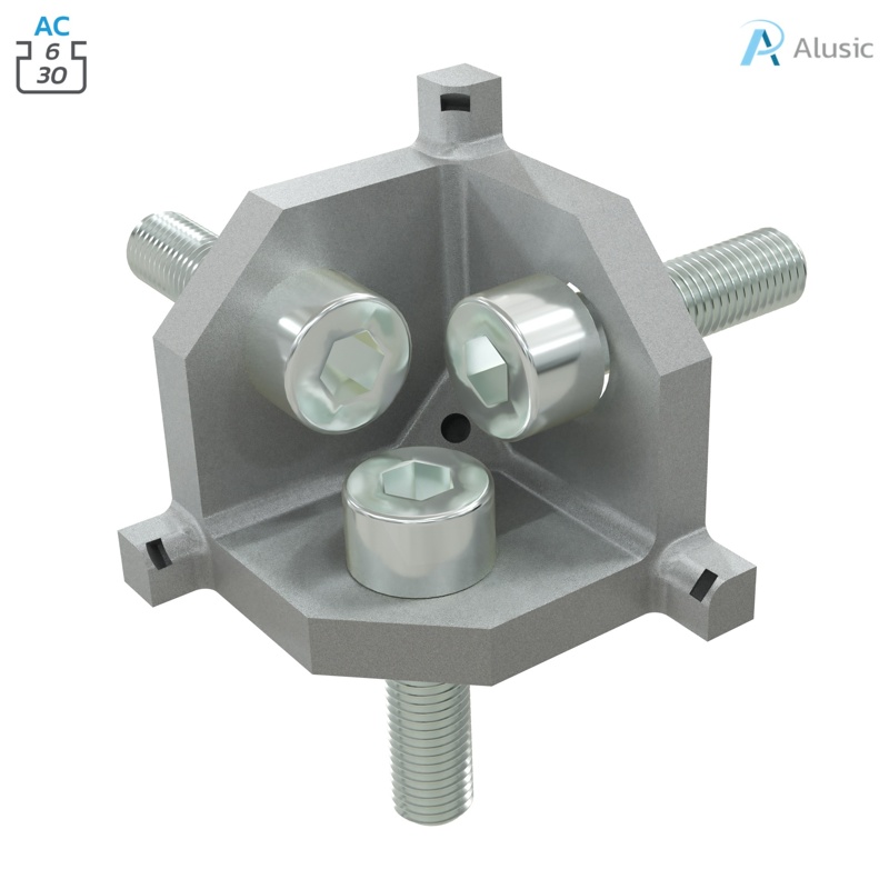 Alusic Cubic connector 3d