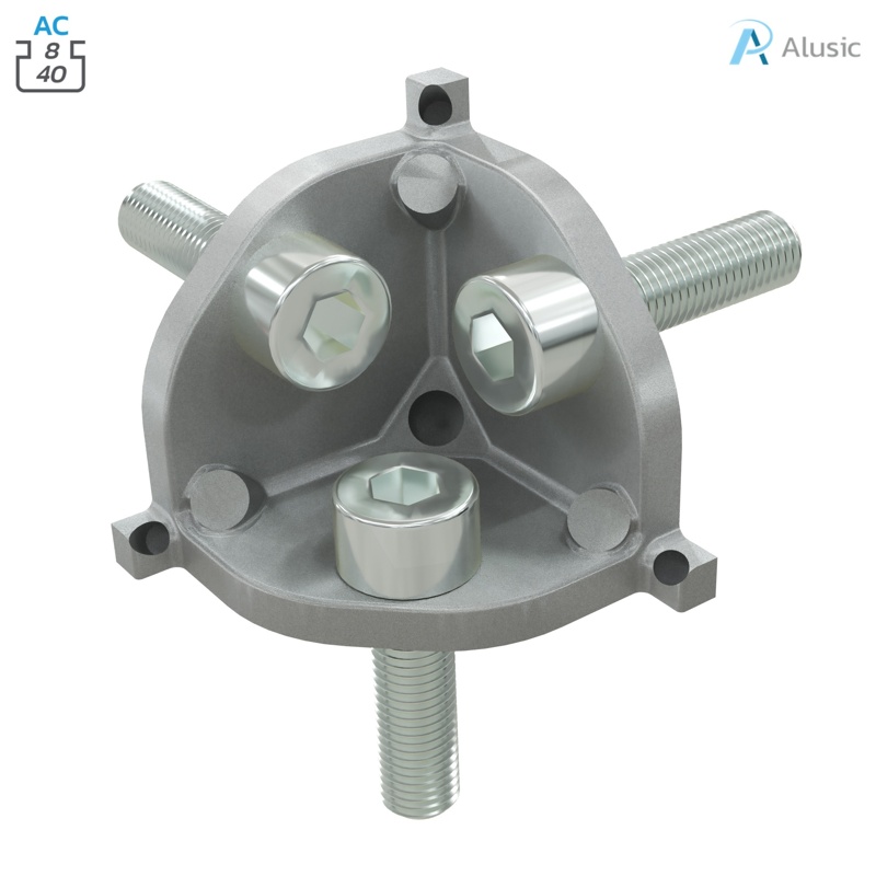 Alusic Cubic connector 3d