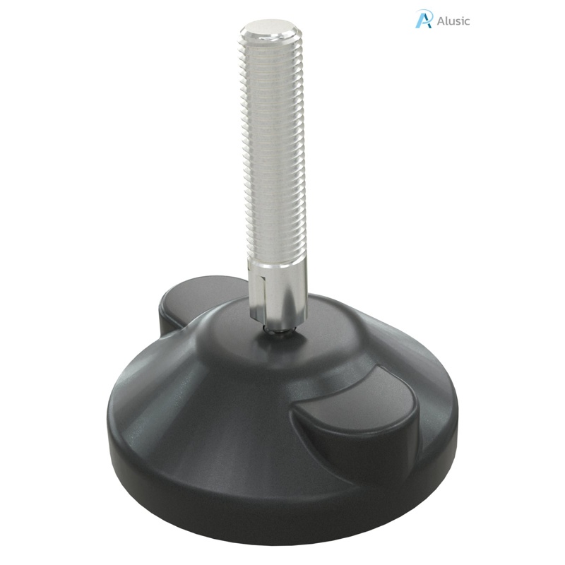 Alusic Anti-slip levelling swivel feet, Ø100 mm, M16