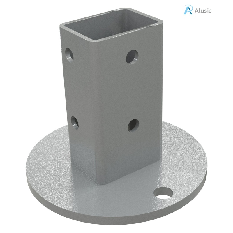 [084.410.005] Alusic Floor mount base, for 32x45 mm profiles