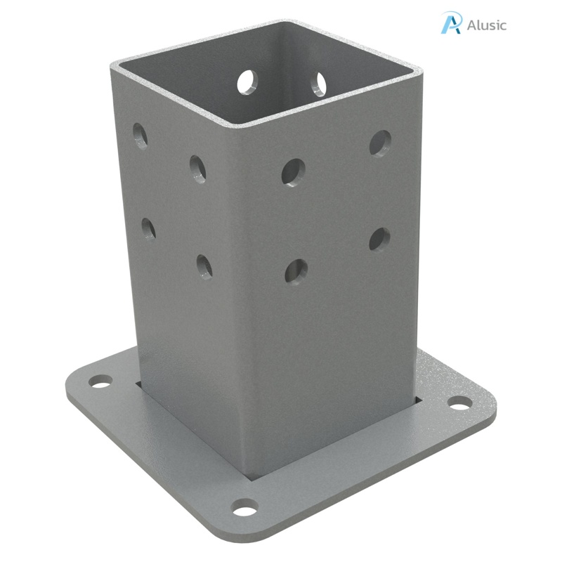 Alusic Floor mount base, for 90x90 mm profiles