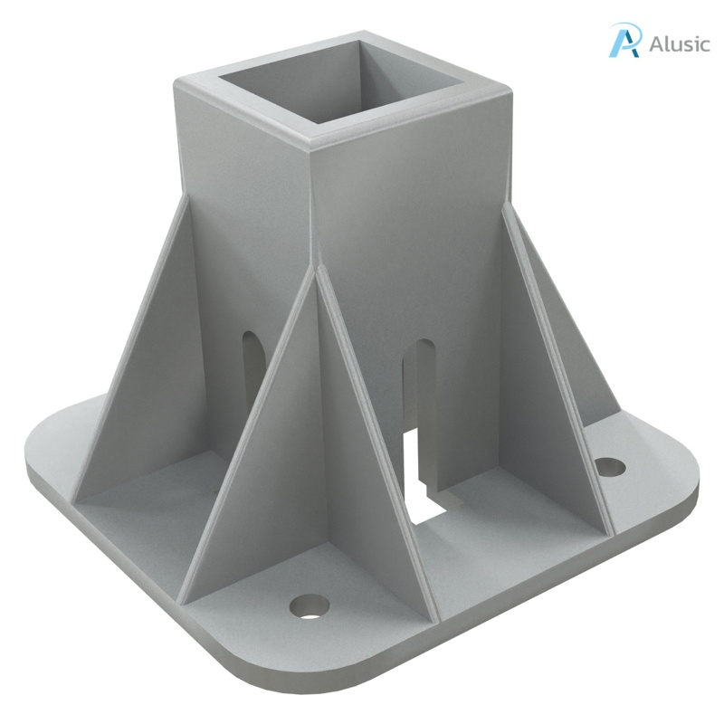 Alusic Floor mount base, for 40x40 mm profiles