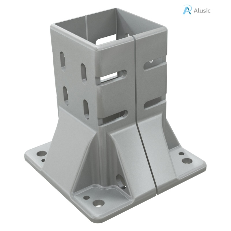 Alusic Floor mount base, for 80x80 - 80x120 - 80x160 mm profiles