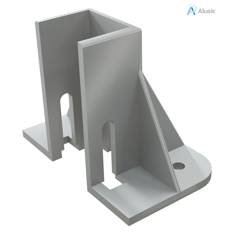 Alusic Floor mount base, for 45x90 - 45x135 - 45x180 mm profiles