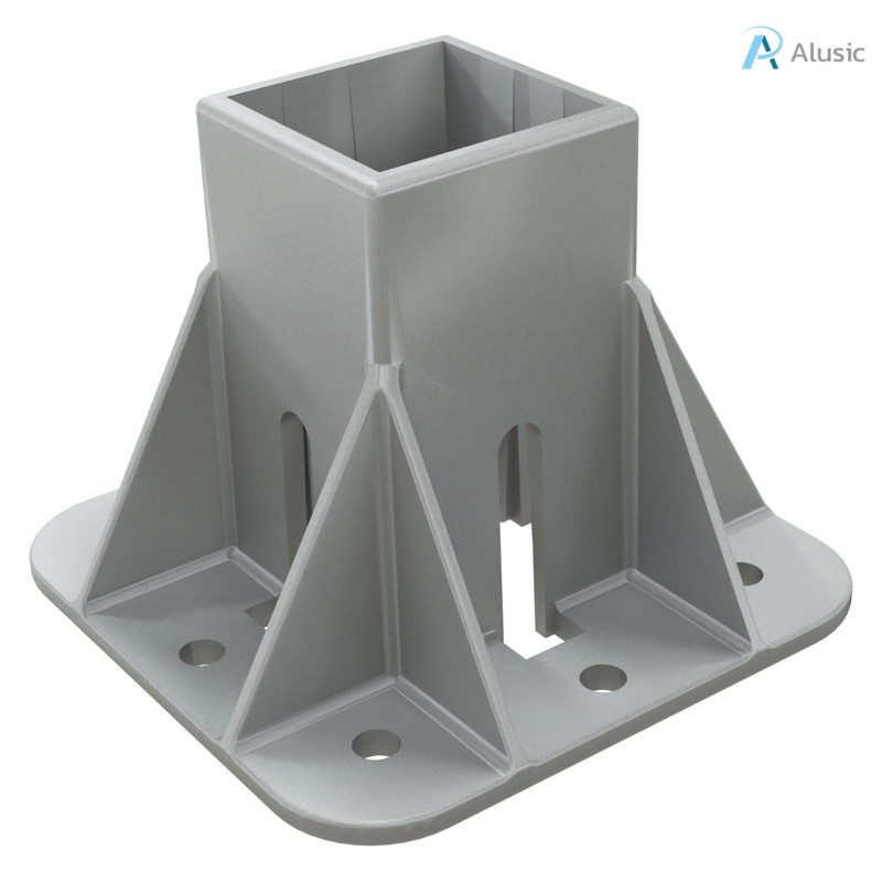 Alusic Floor mount base, for 50x50 mm profiles