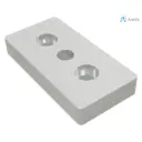 Alusic Plate for feet and wheels, 60x30 mm with central M12 hole