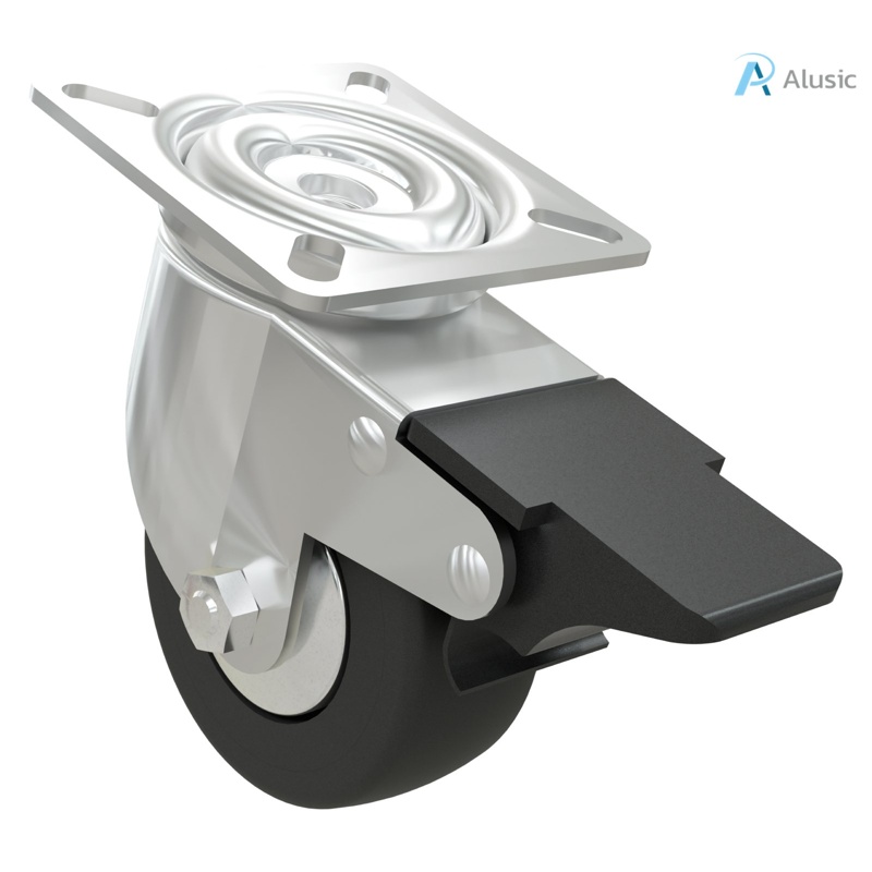 Alusic Swivel castor with brake