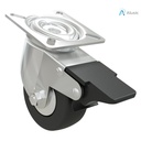 Alusic Swivel castor with brake