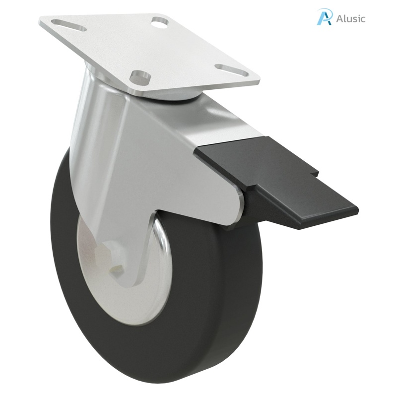 Alusic Swivel castor with brake