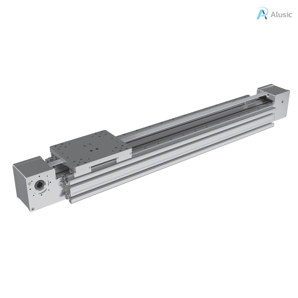Alusic manual positioner 800.070, screw transmission, ø6 rollers, 55x55 profile