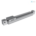 Alusic manual positioner 800.070, screw transmission, ø6 rollers, 55x55 profile