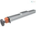 Alusic manual positioner 800.070, screw transmission, ø6 rollers, 55x55 profile