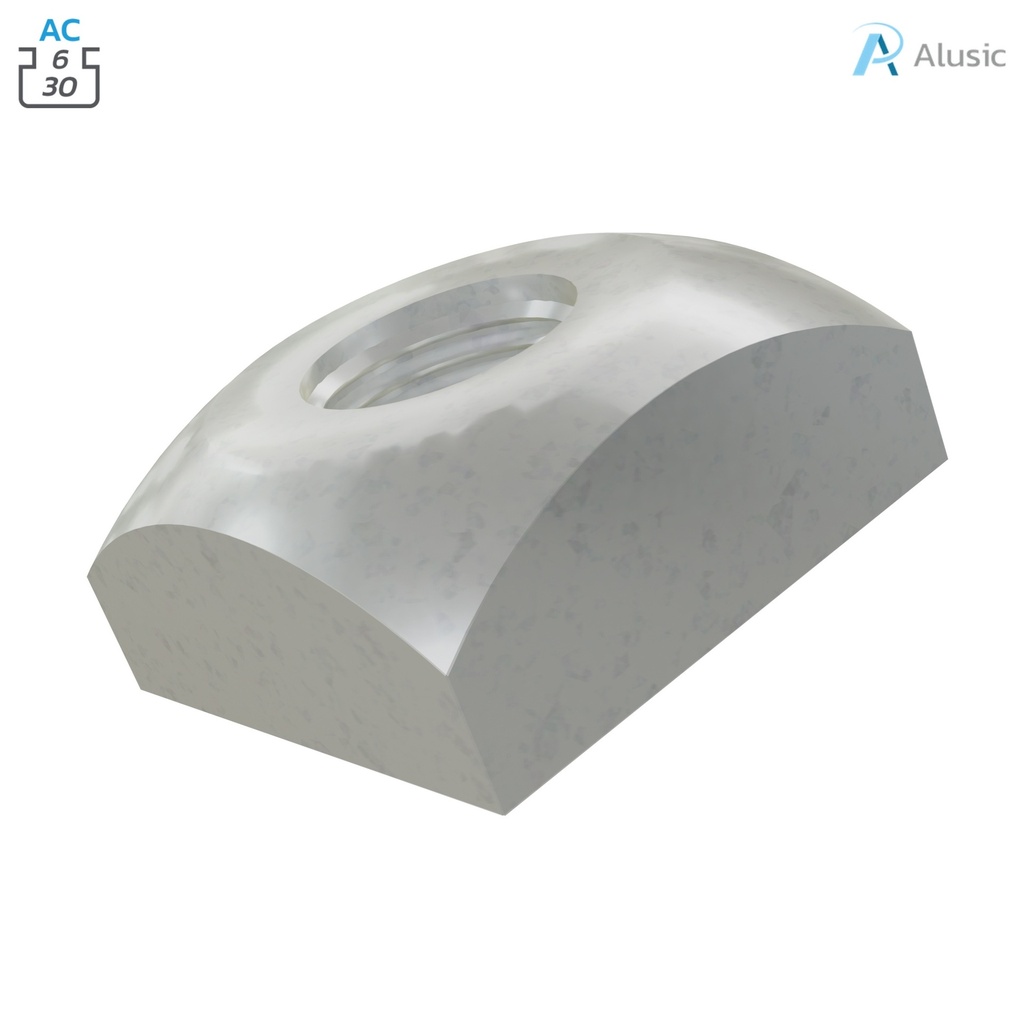 Alusic Square nut 9x9 mm