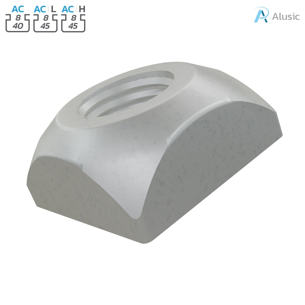 Alusic Square nut 13x13 mm