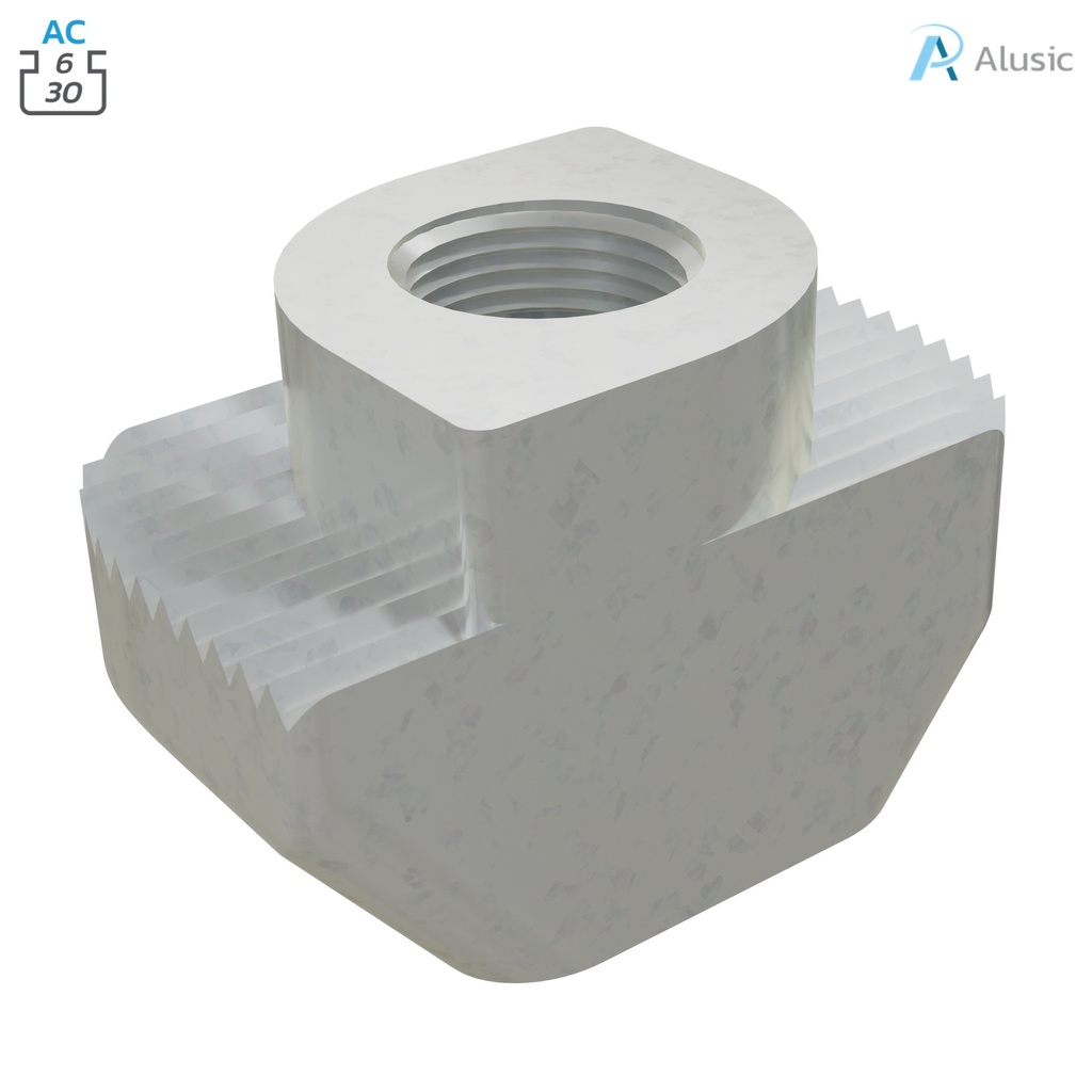 Alusic T-nut 6x10 mm