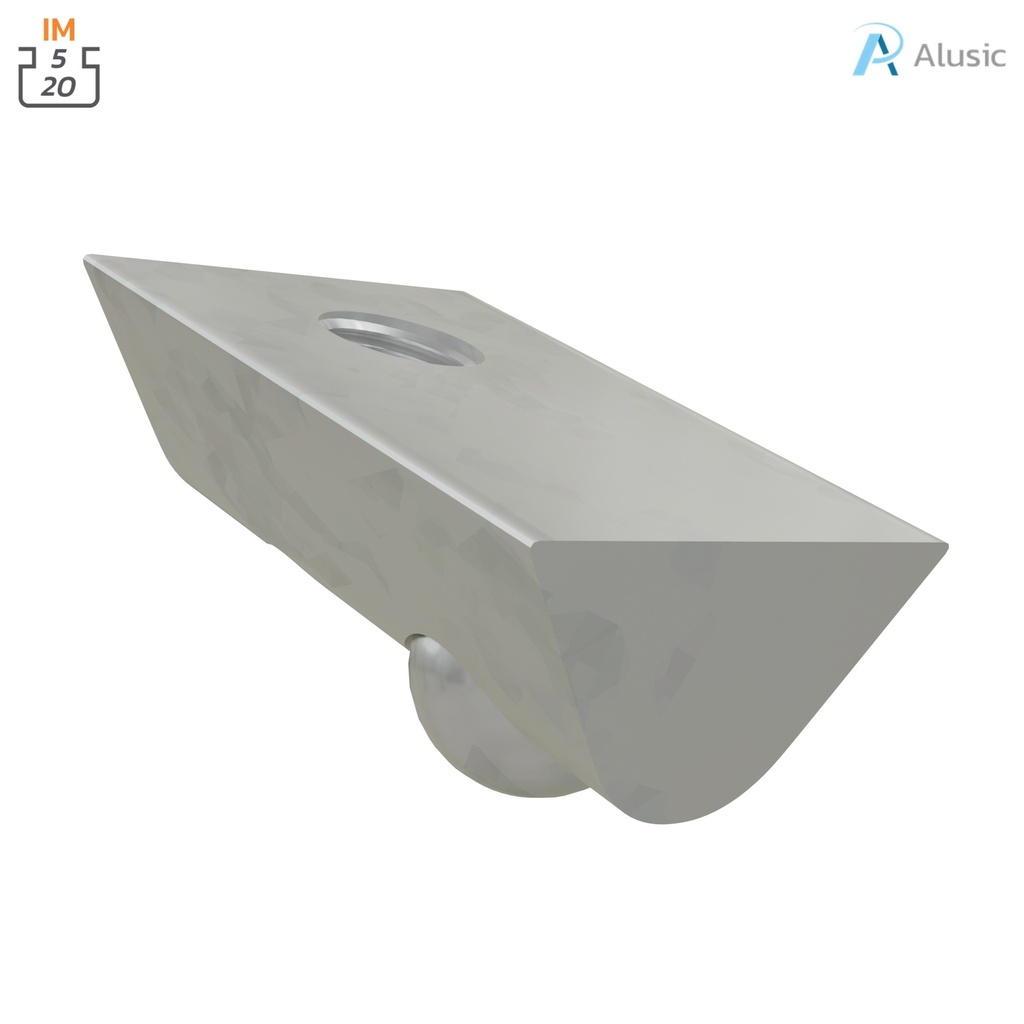 [084.302.163] Alusic Roll-in nut with ball 12x8 mm (M4)
