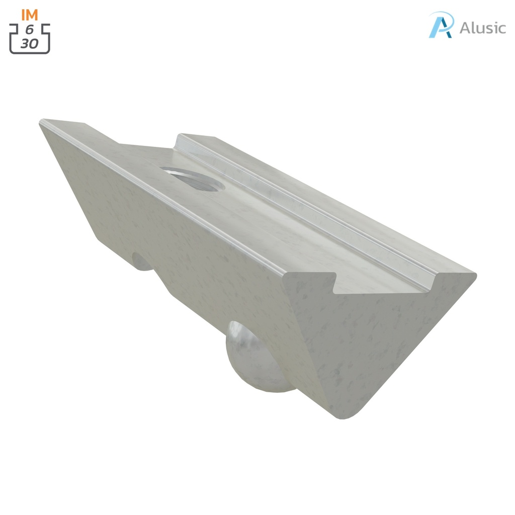 Alusic Roll-in nut with ball 17.5x9.8 mm