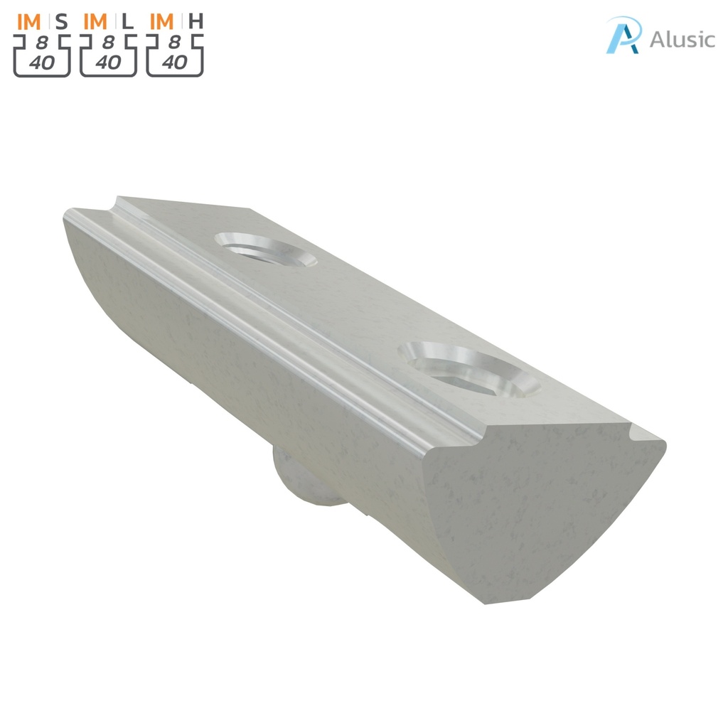 Alusic Roll-in nut with ball 28x13 mm