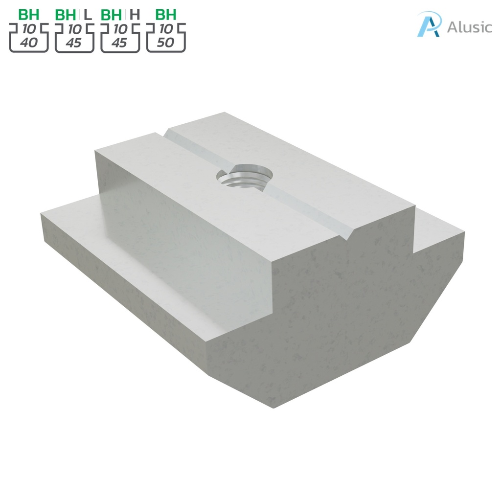 Alusic Sliding block 18x18 mm