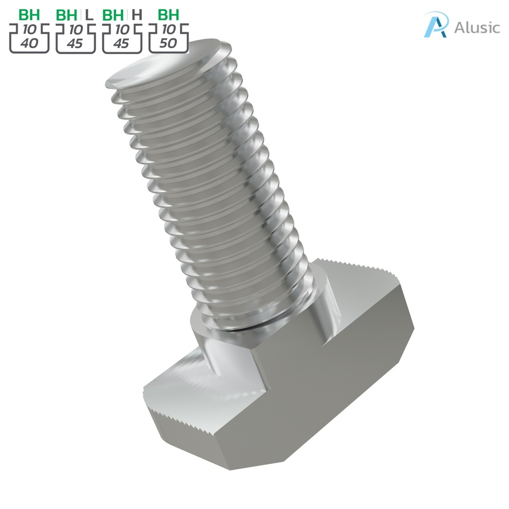 Alusic T-bolts 19x8.5 mm