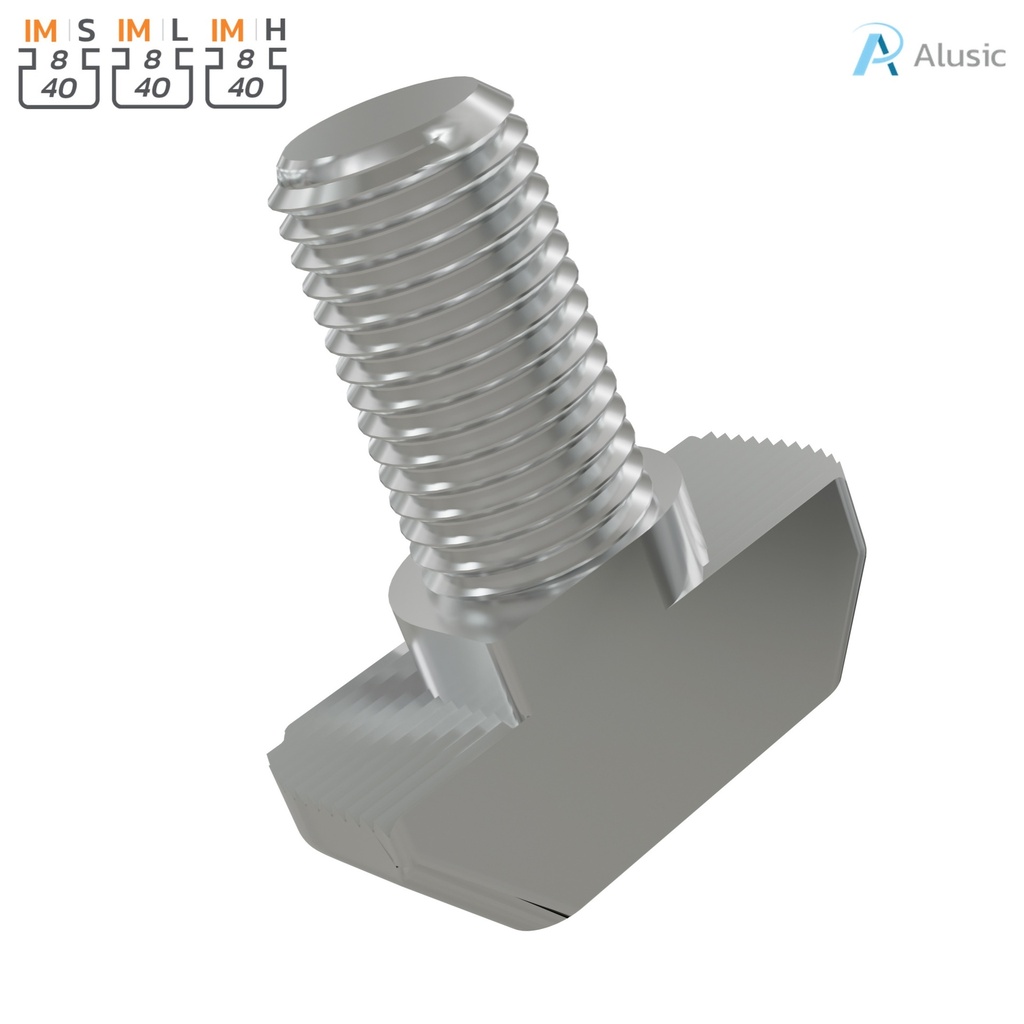 Alusic T-bolts 18x8 mm