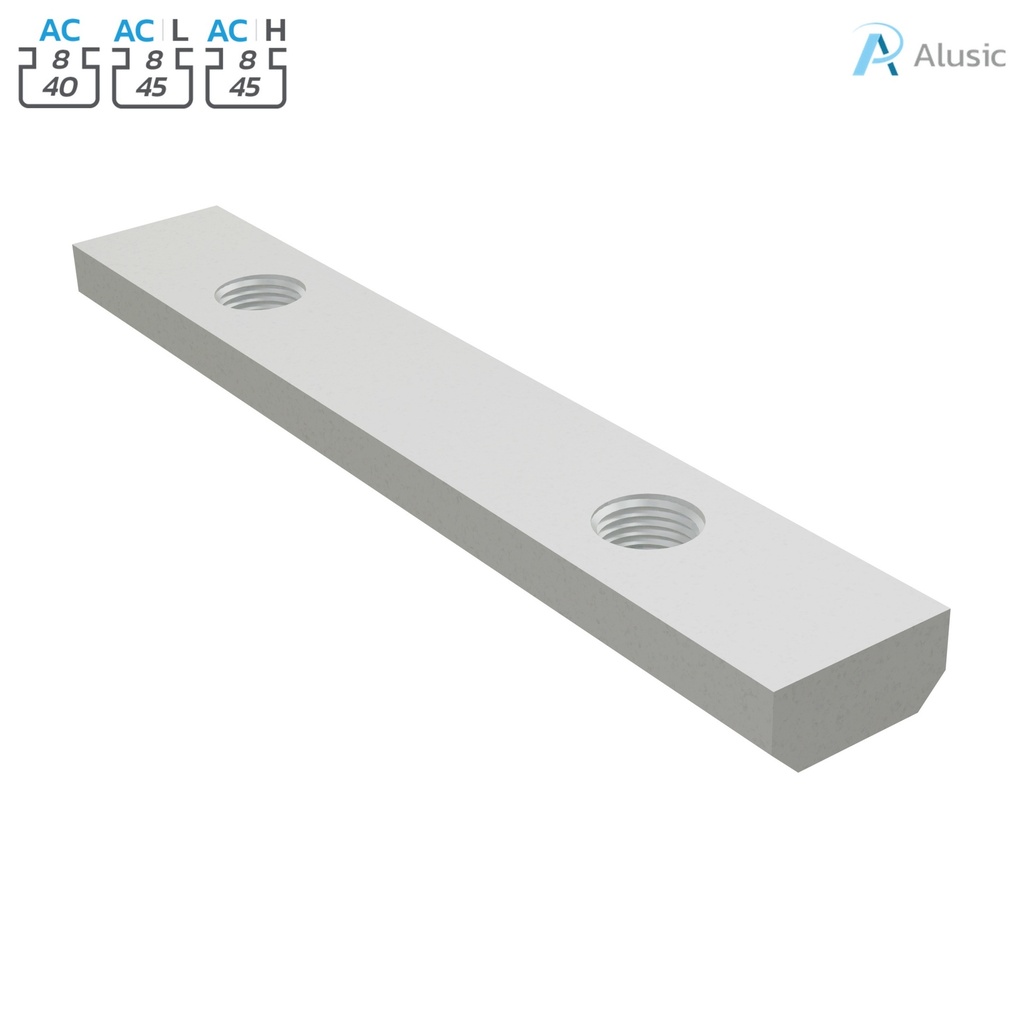 Alusic Rectangular nut 9x60 mm