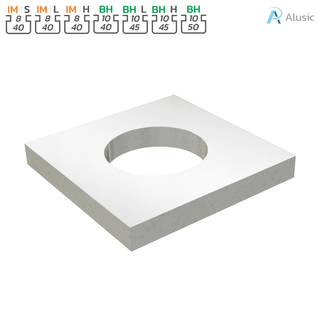 Alusic Square washer 16x16 mm