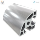 Alusic Aluminium Profile, 40x40 mm, rounded