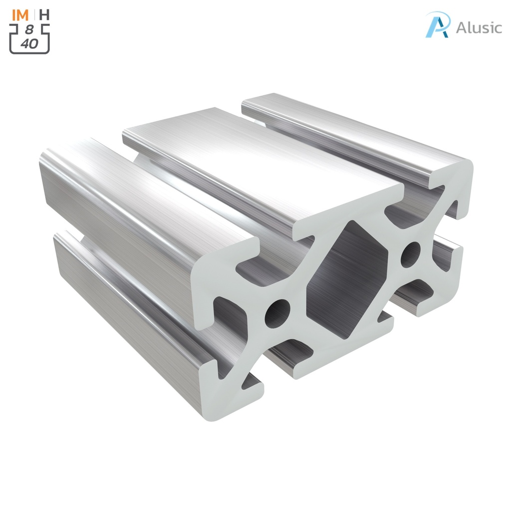 [084.114.004] Alusic Aluminium Profile, 40x80 mm