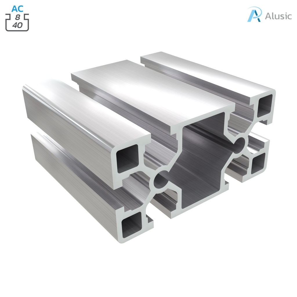 [084.102.002] Alusic Aluminium Profile, 40x80 mm