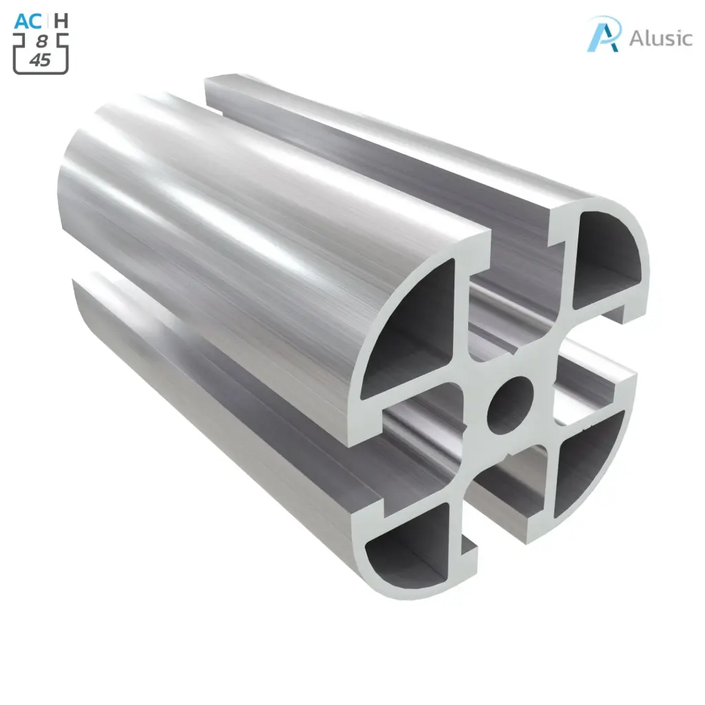 [800.029.001] Alusic Aluminium Profile, 45x45 mm, rounded