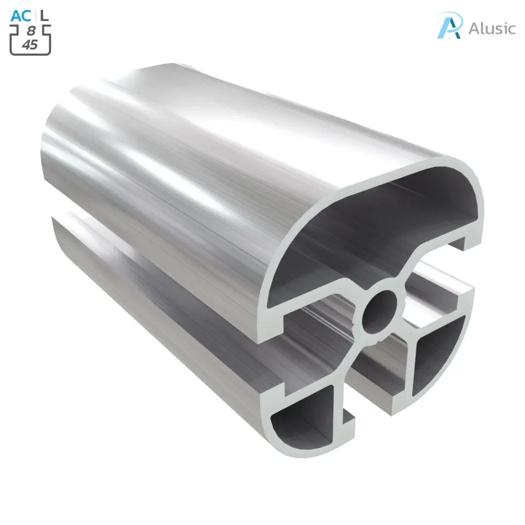 [800.029.010] Alusic Aluminium Profile, 45x45 mm, rounded