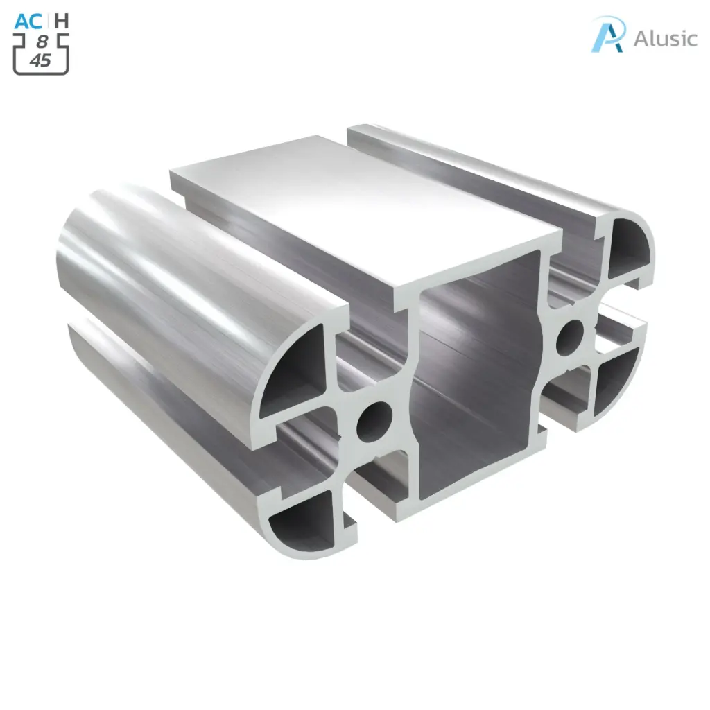[800.029.002] Alusic Aluminium Profile, 45x90 mm, rounded