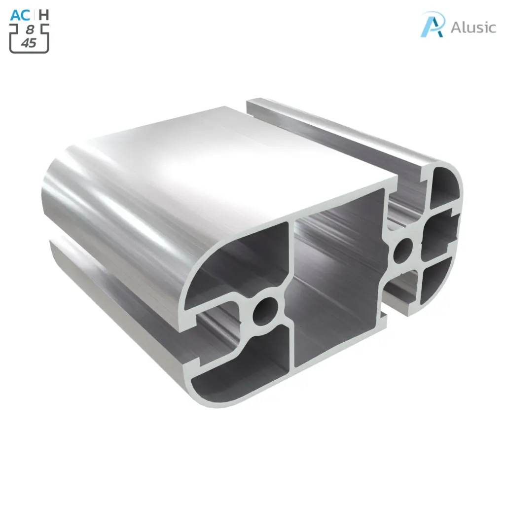 [800.029.011] Alusic Aluminium Profile, 45x90 mm, rounded