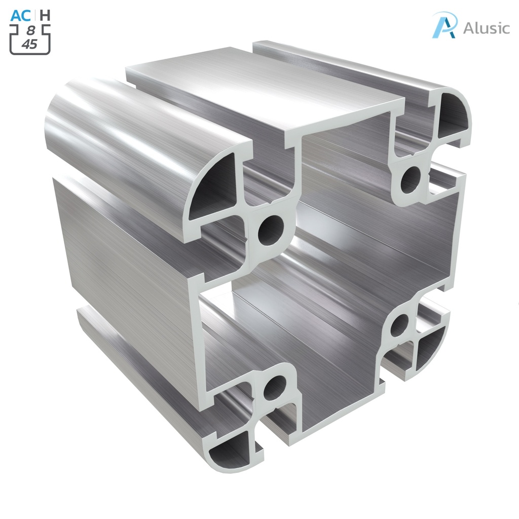 Alusic Aluminium Profile, 90x90 mm, rounded