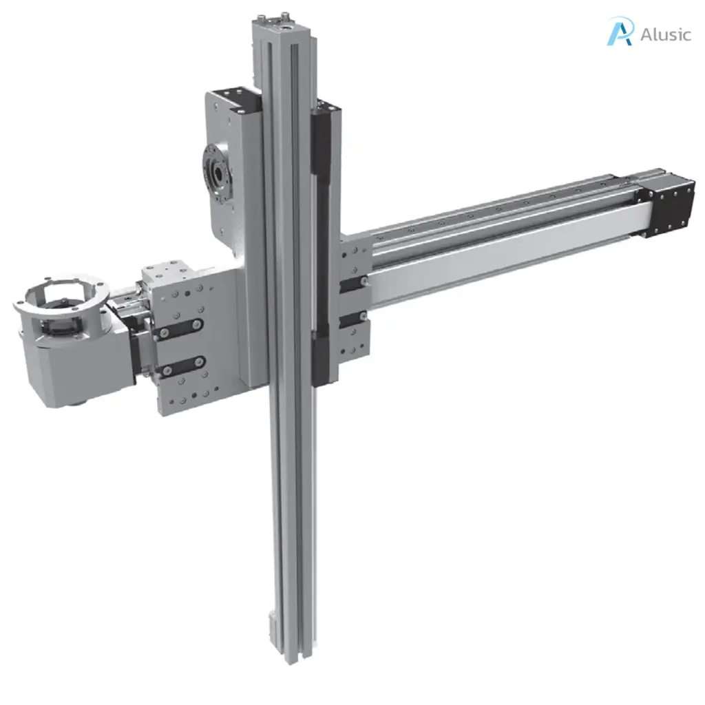 Alusic self-aligning linear actuators 834.HHL/835.HHL, ball bearing guides size 20, 90x90 profile and 45x45 profile