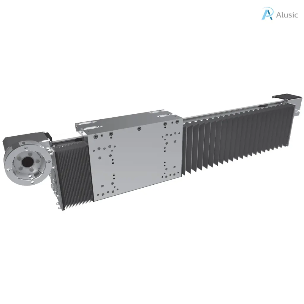 Alusic linear actuator 814.VVL.P / 815.VVL.P, self-aligning toothed belt, ball bearing drive size 20, 90x180 profile 10 grove shaft
